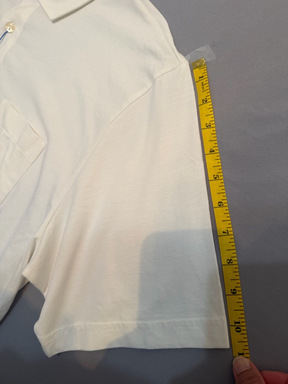 PETER MILLAR Size L  SOLID SEASIDE WASH POLO- WHITE - Picture 5 of 13